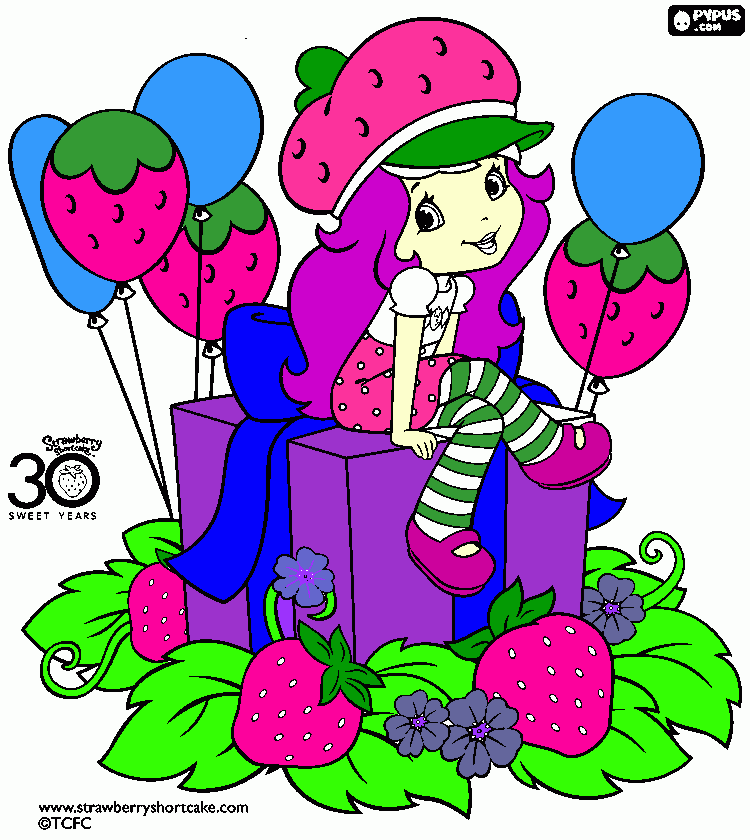 ROSITA FRESITA en una fiesta con globos para colorear