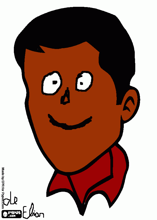 rostro feliz para colorear