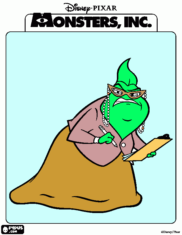roz un moustro babosa de monster inc para colorear