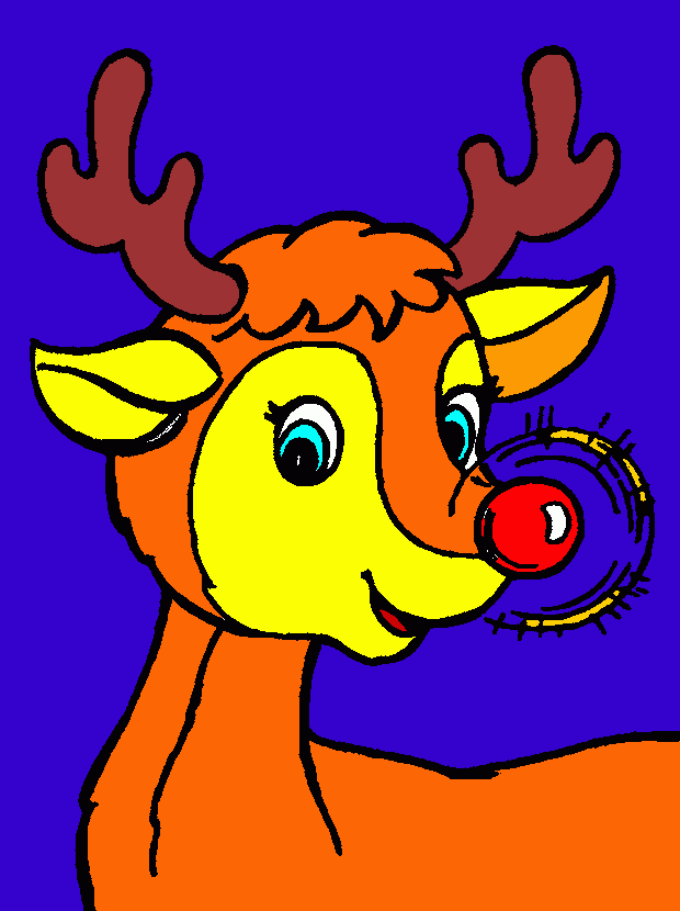 rudolf para colorear