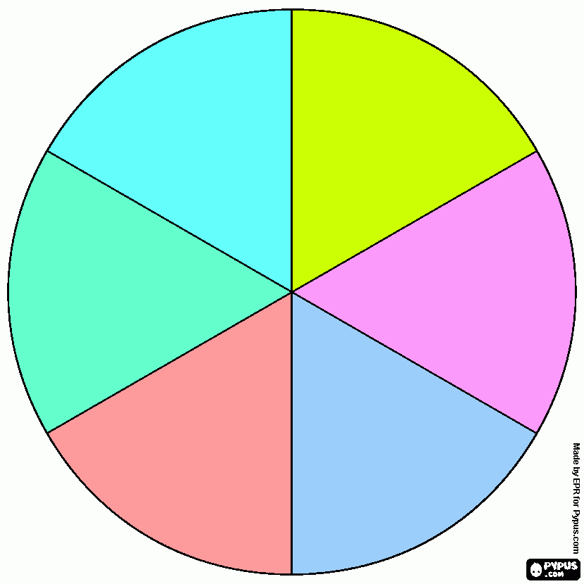 Ruleta de colores para colorear