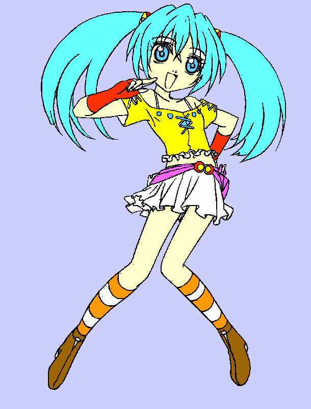 runo  es  una  chica  morena  y  una  fan  del  juego  bakugan para colorear