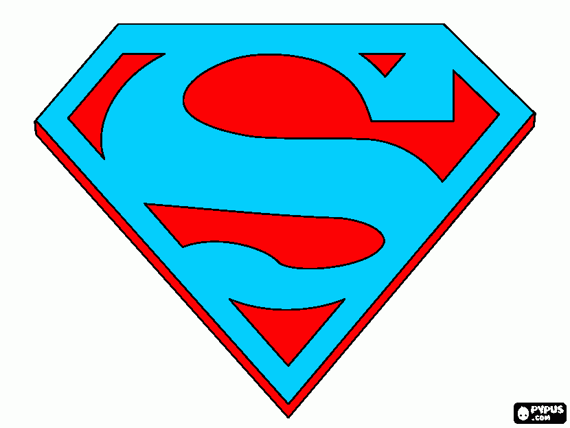 S superman disfraz uxue para colorear