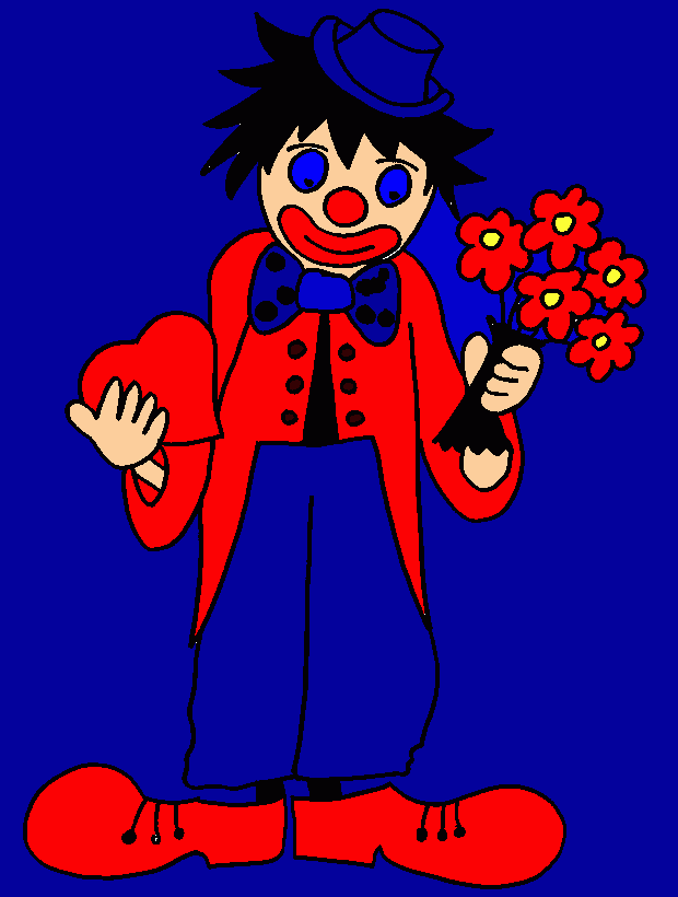 sad clown para colorear