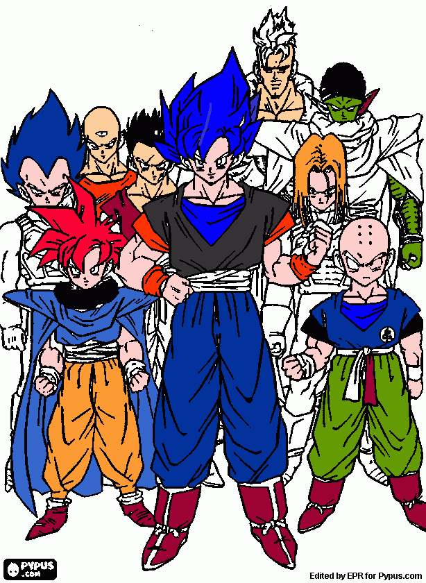 Saga Cell DBS para colorear