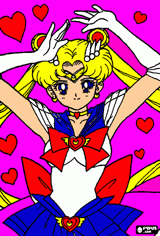 sailoor moon para colorear