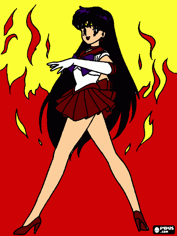 Sailor Mars para colorear
