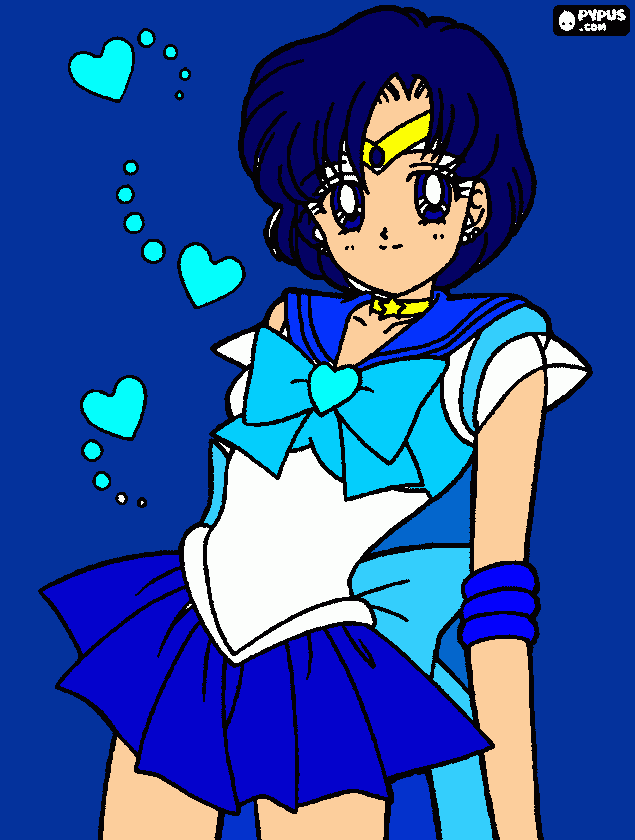 sailor mercury amy para colorear
