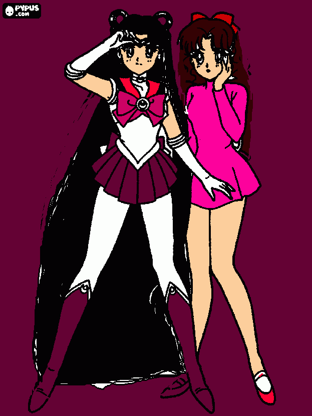 sailor universos con se mejor amiga mckenci para colorear
