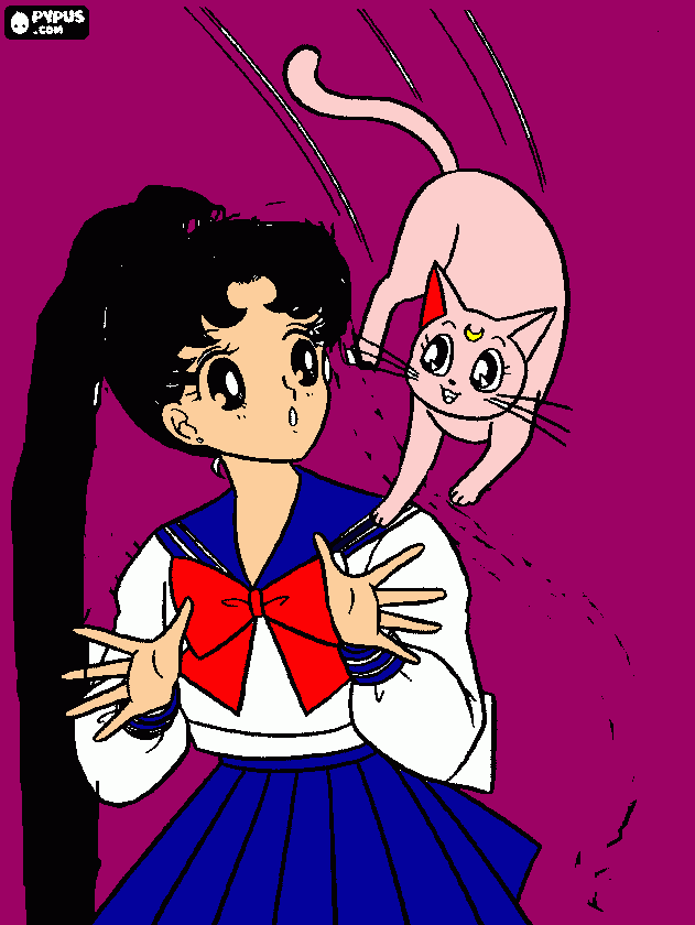 sailor universos para colorear