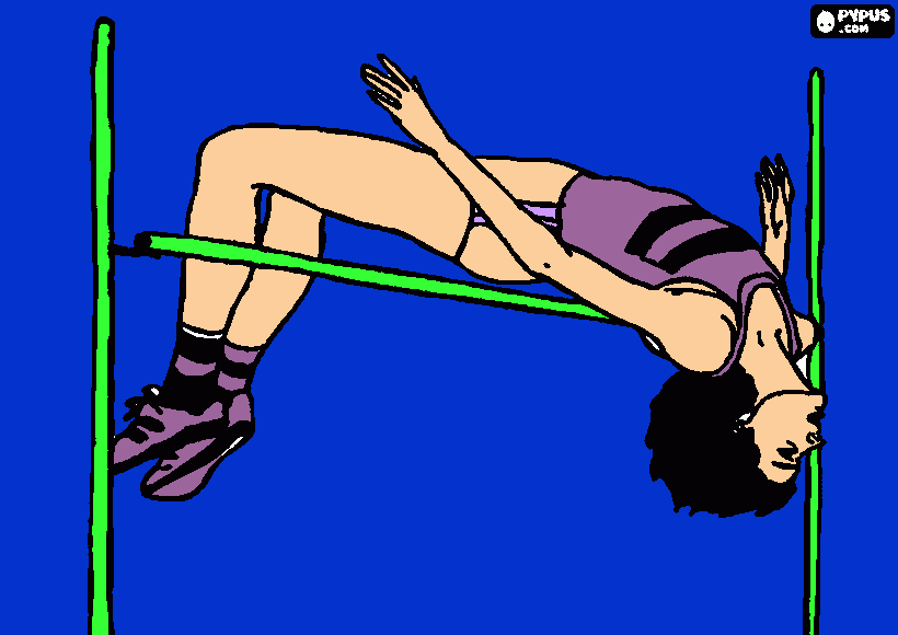 salto fosbury para colorear