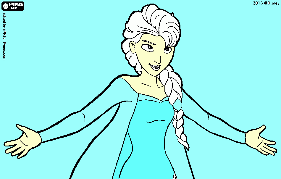 saludo y dibujo para colorear