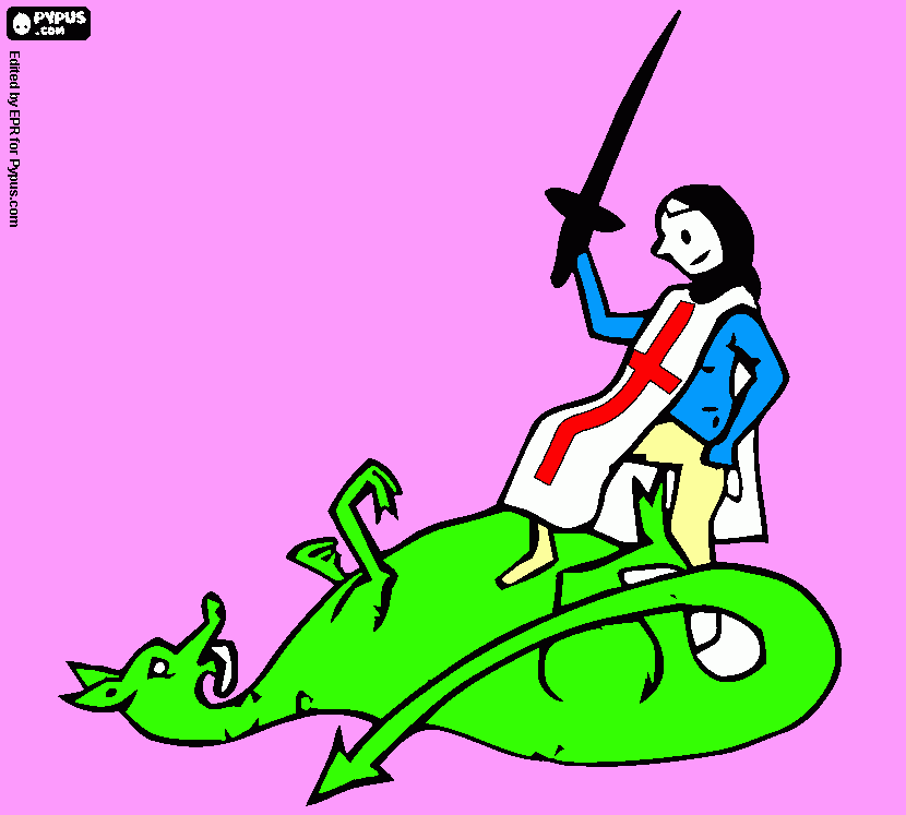 San Jorge Adrián para colorear