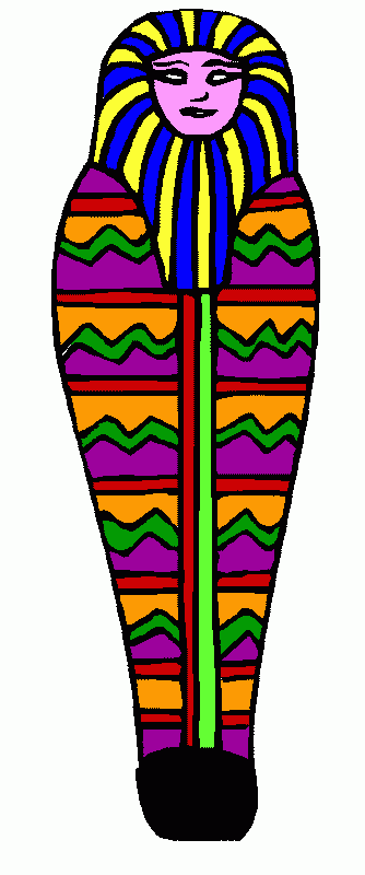 sarcofago egipcio para papo para colorear