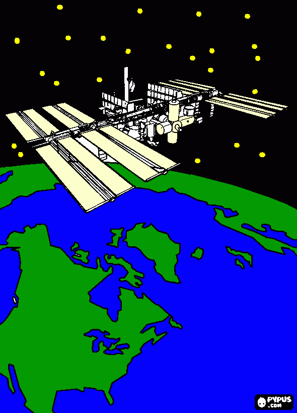 satelite en un planeta lol para colorear