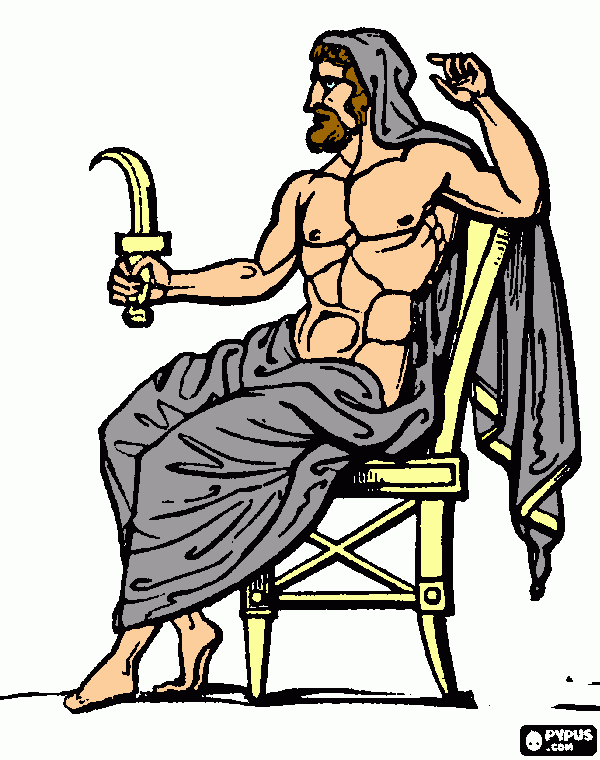 Saturno para colorear