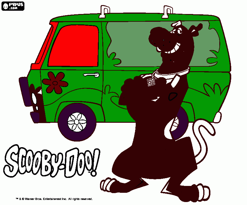 scoobe doo para colorear