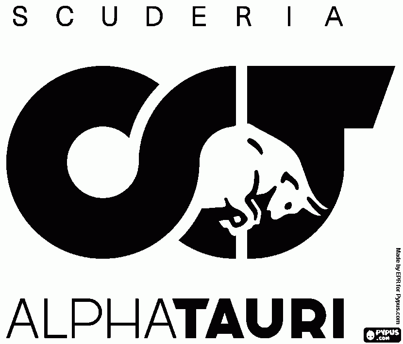 Scuderia AlphaTauri para colorear