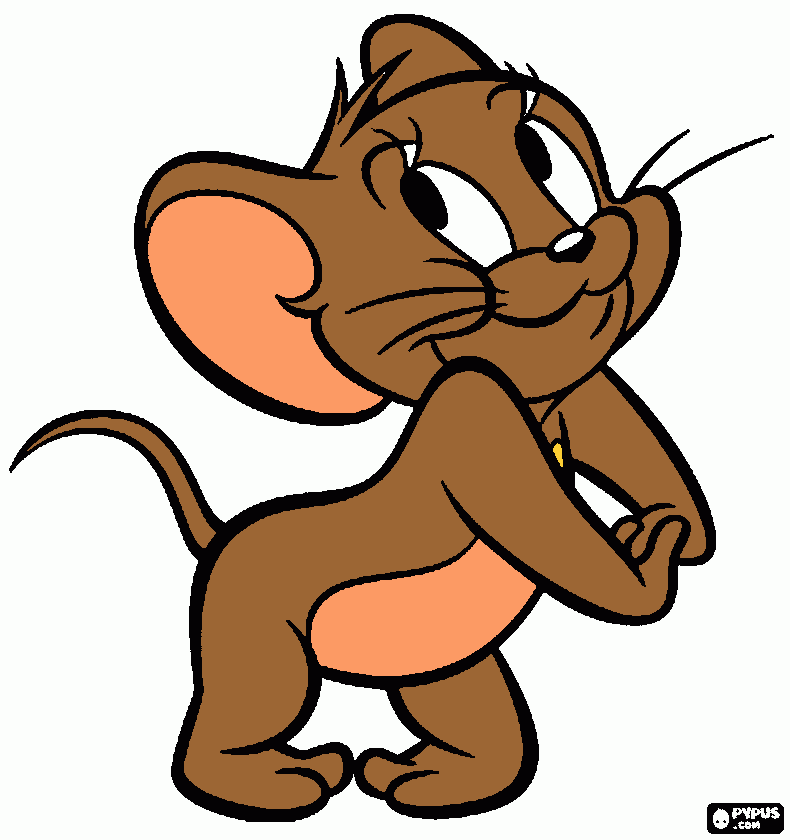 se llama jerry ,es un raton bien inteligente y colorido para colorear