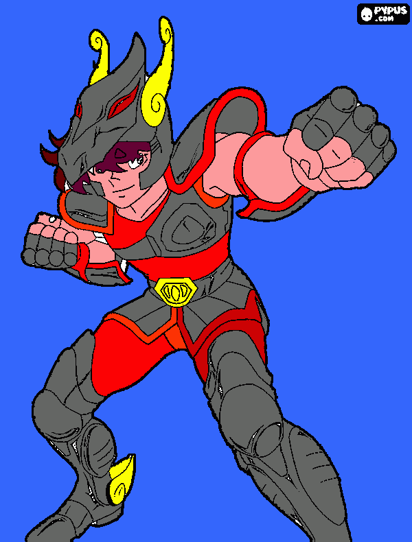 seiya los caballeros del zodiaco para colorear