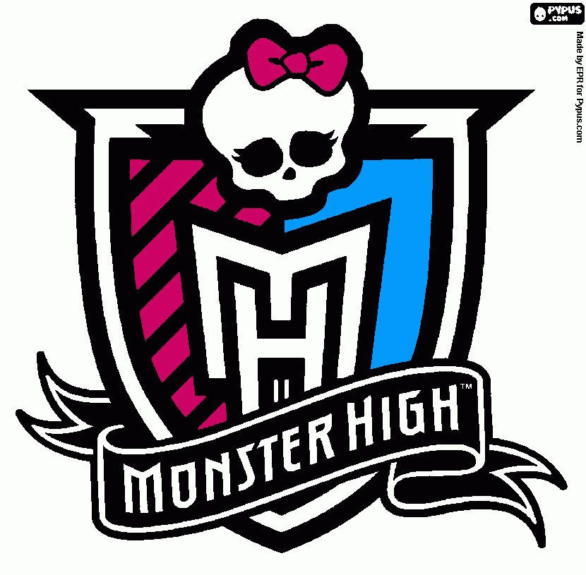 SELLO DE LAS MONSTER HIGH para colorear