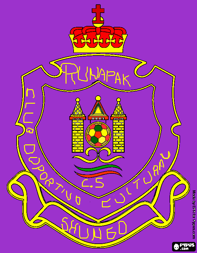 sello de runapak shungo para colorear