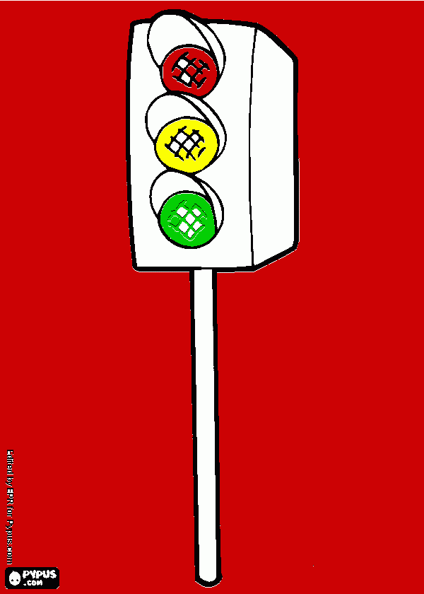 semáforo para colorear