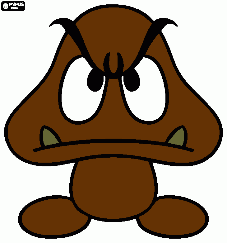 seta de las malas de mario bros para colorear