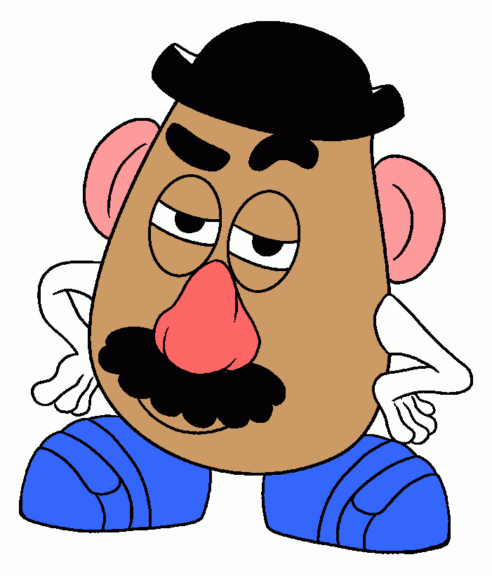 señor cara depapa para colorear