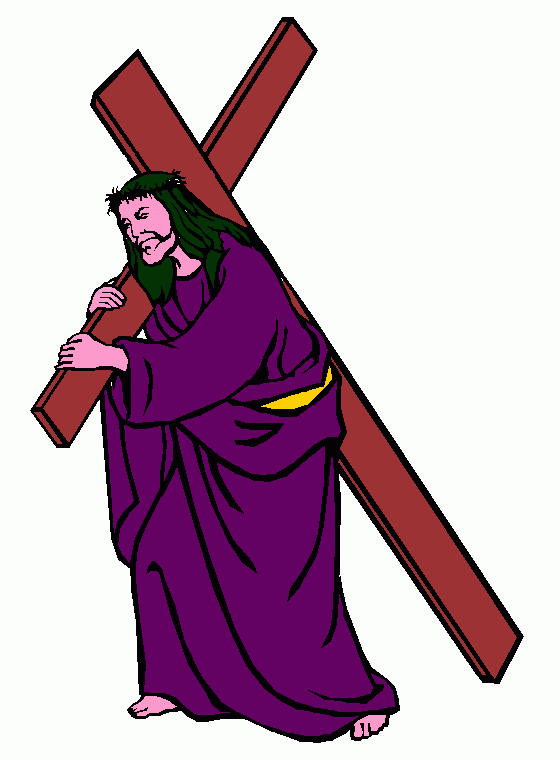 señor con la cruz para colorear