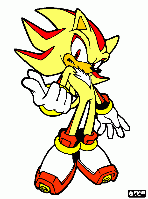 shadow super chaos esmeralds para colorear