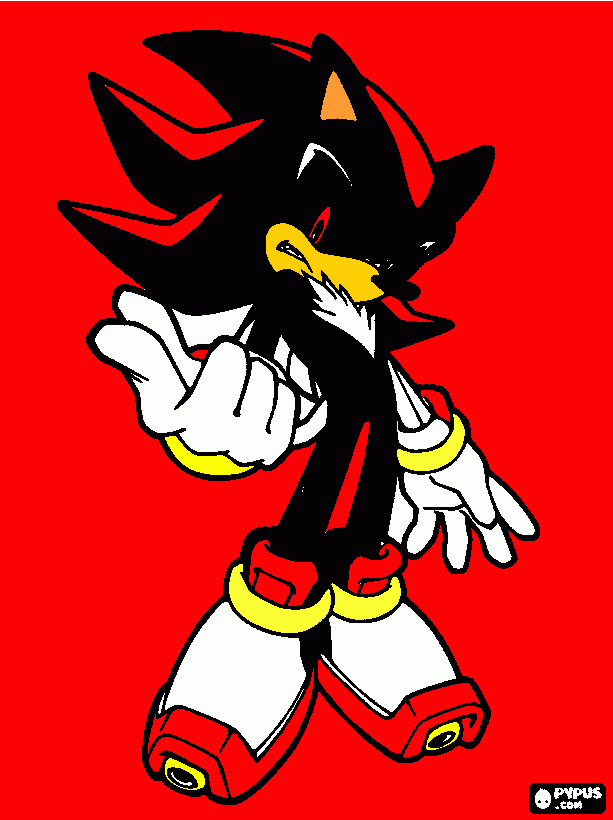 shdow sonic  para colorear