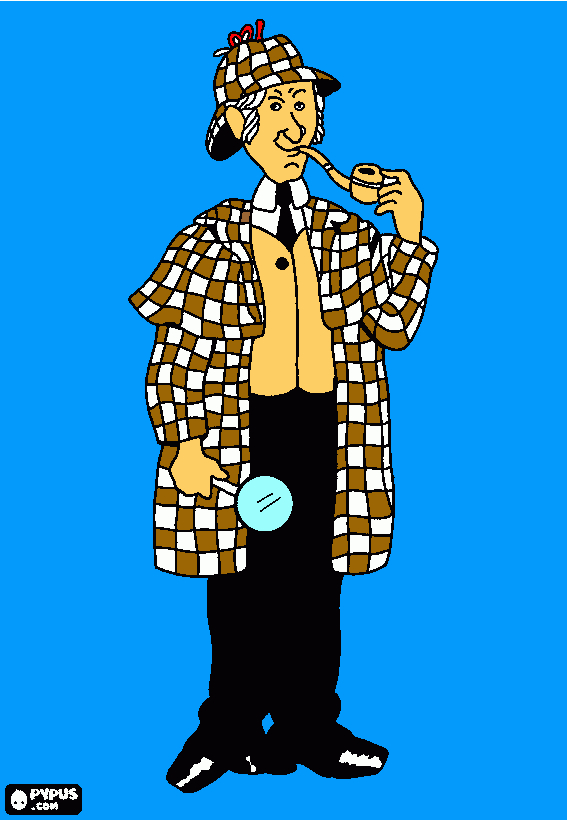 sherlock para colorear