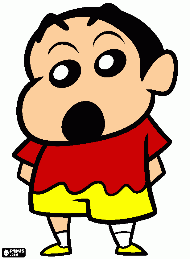 shin chan para colorear