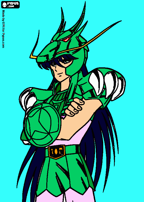 Shiryu de Dragón para colorear