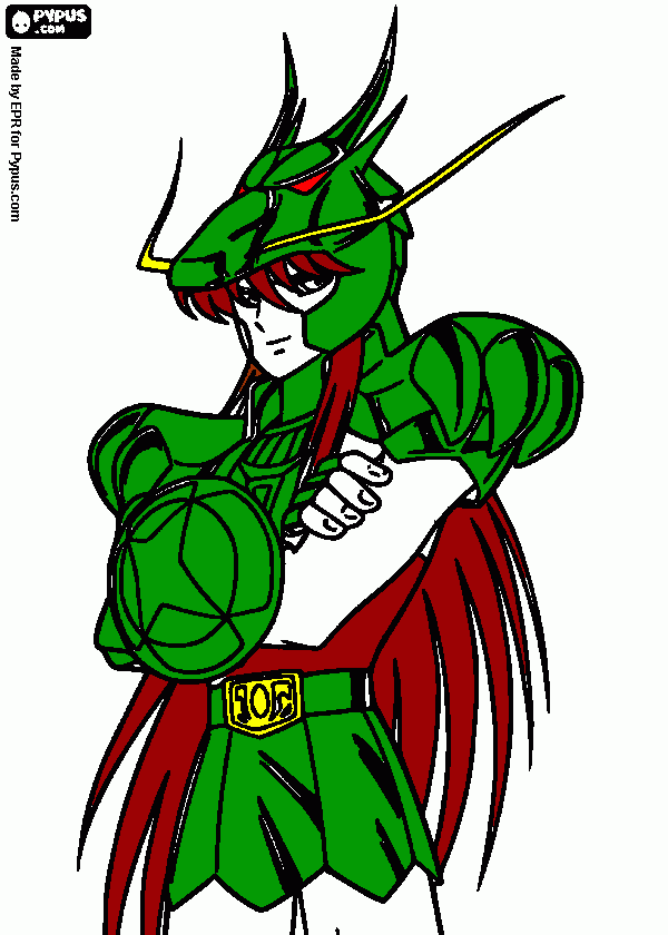Shiryu para colorear