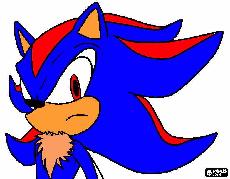 shodow y sonic juntos para colorear