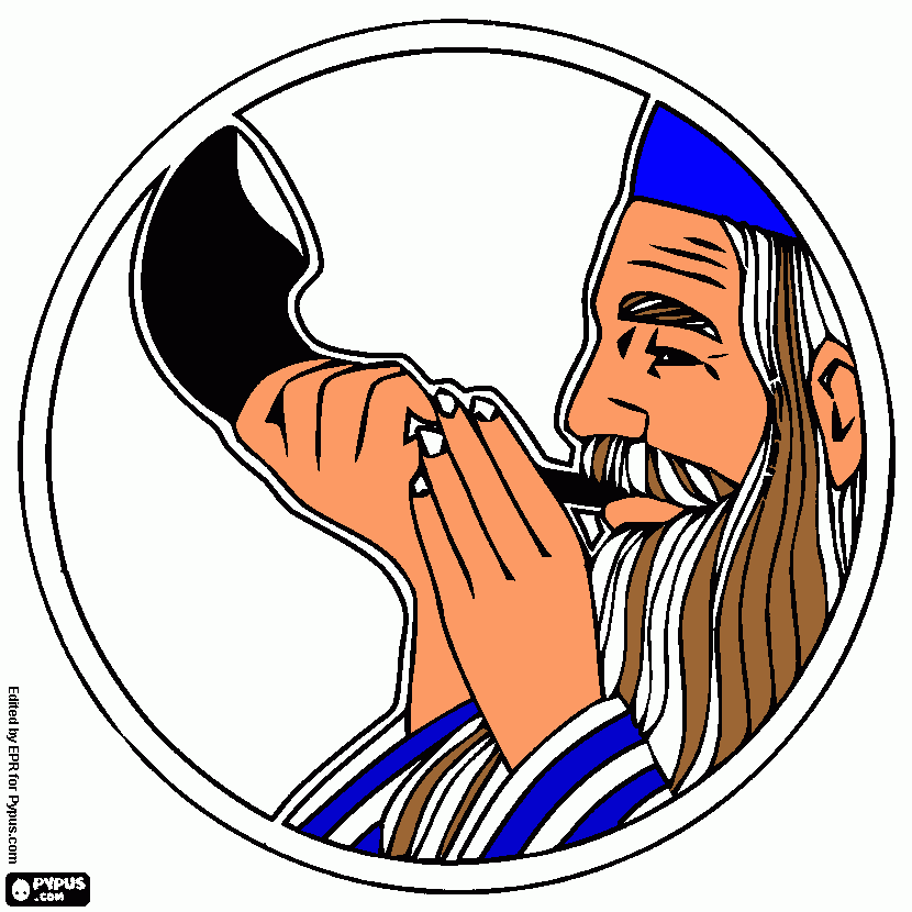 shofar para colorear