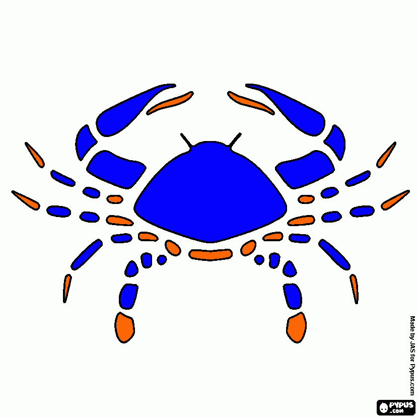 signo - cancer para colorear