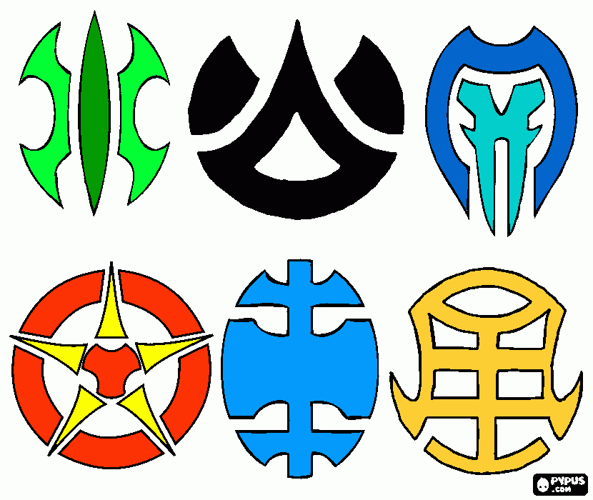 signos bakugan pintados a mi manera para colorear