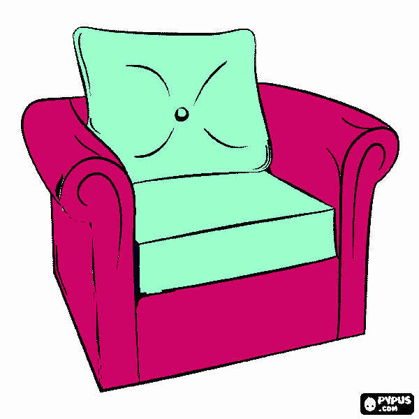 sillon para colorear