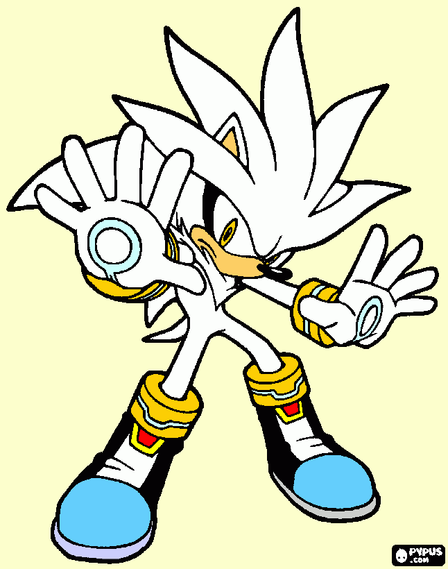 Silver the Hedgeog para colorear