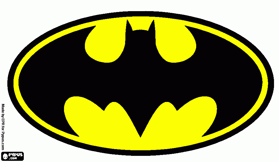 simbolo batman para colorear