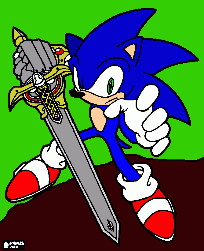 sir sonic el caballero mas poderoso del mundo para colorear