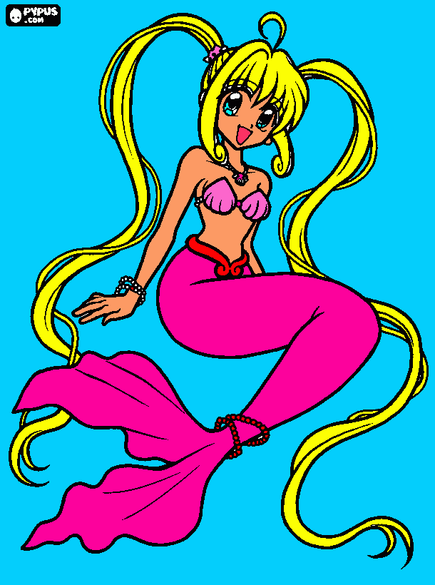 sirenas melody para colorear