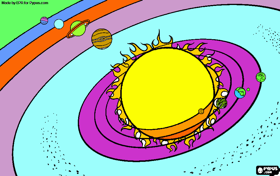 sistema solar. para colorear