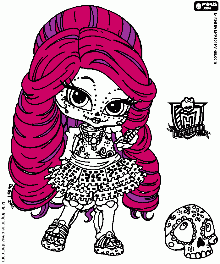 skelita baby para colorear