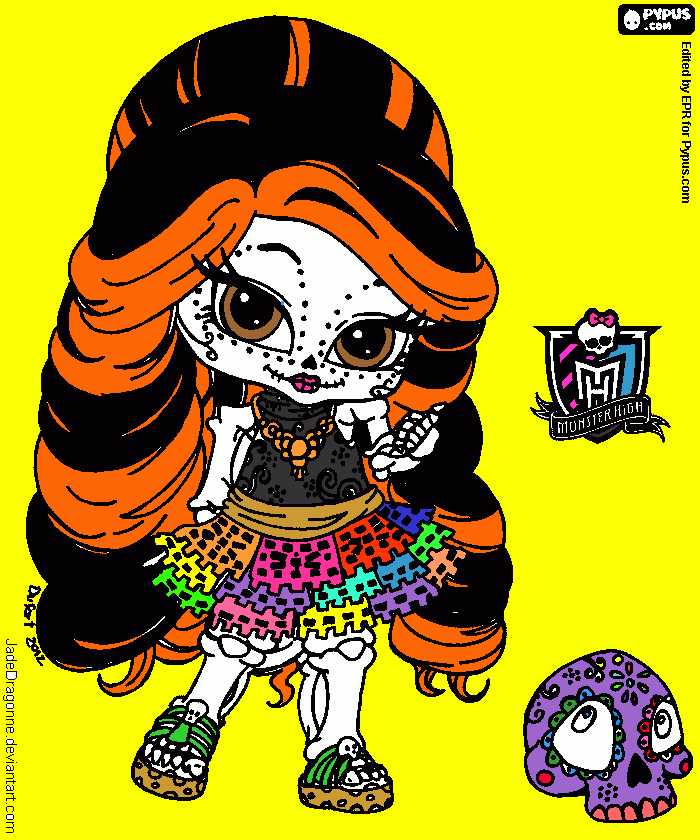 skelita calaveras bebe para colorear