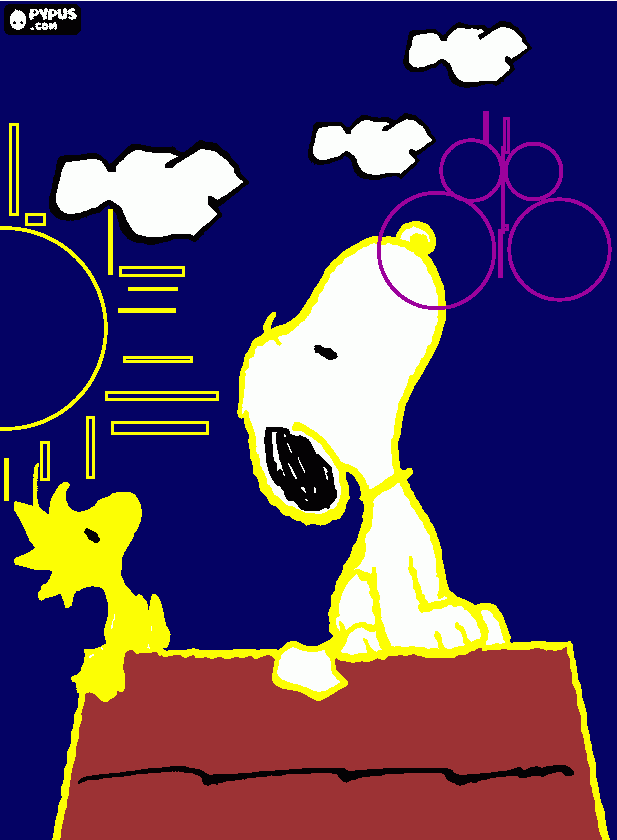 Snoopy para colorear