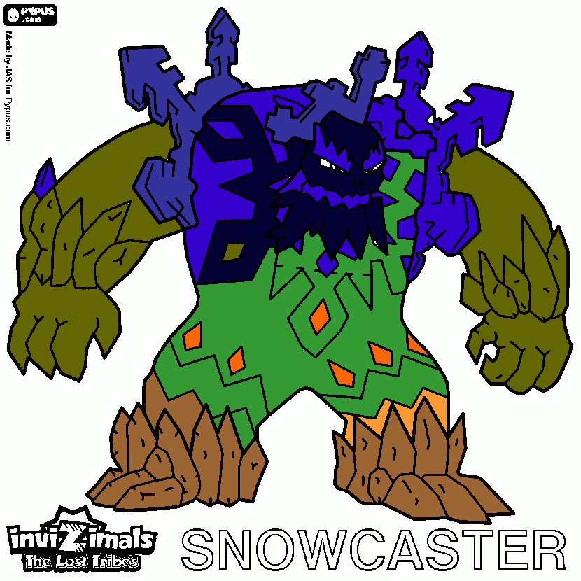 snow caster para colorear